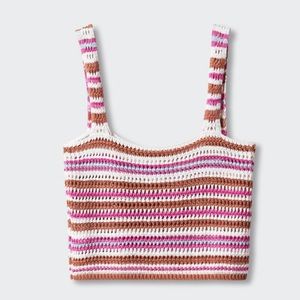 Mango. Crochet crop top. Small. NEW.